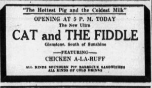 Advertisement for Cat and the Fiddle